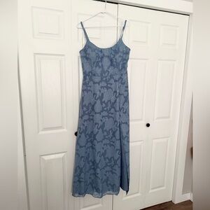 Azazie Blue Floral Bridesmaids Dress